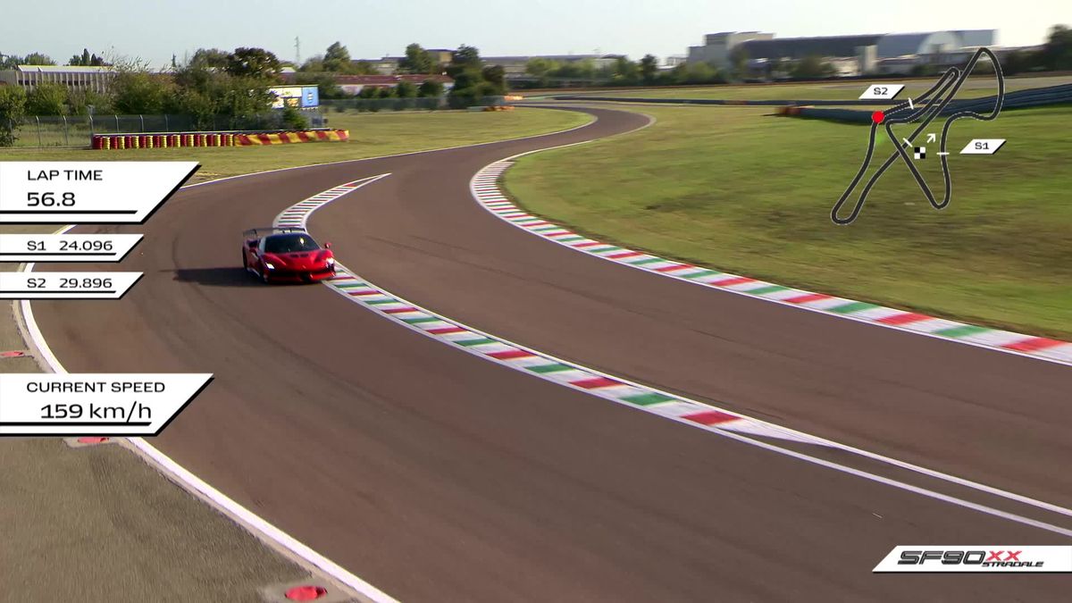 Предварительный просмотр серийного автомобиля Ferrari SF90 XX Stradale Fiorano 2024 года с рекордом круга